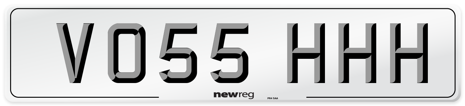 VO55 HHH Number Plate from New Reg